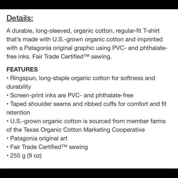 RARE 100%ORGANIC COTTON LS P-6 LOGO T-SHIRT XL BLU - Picture 3 of 9